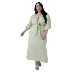 GIA/irl Allie Maxi Dress in Citron Size 20